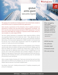 Global Arms Firm Secures BYOD with CASB