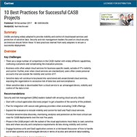 Gartner 10 Best Practices for Successful CASB Projects
